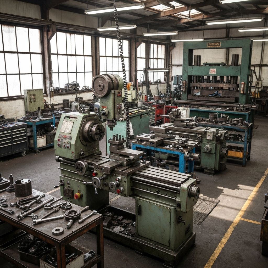Industrial workshop interior in Chile