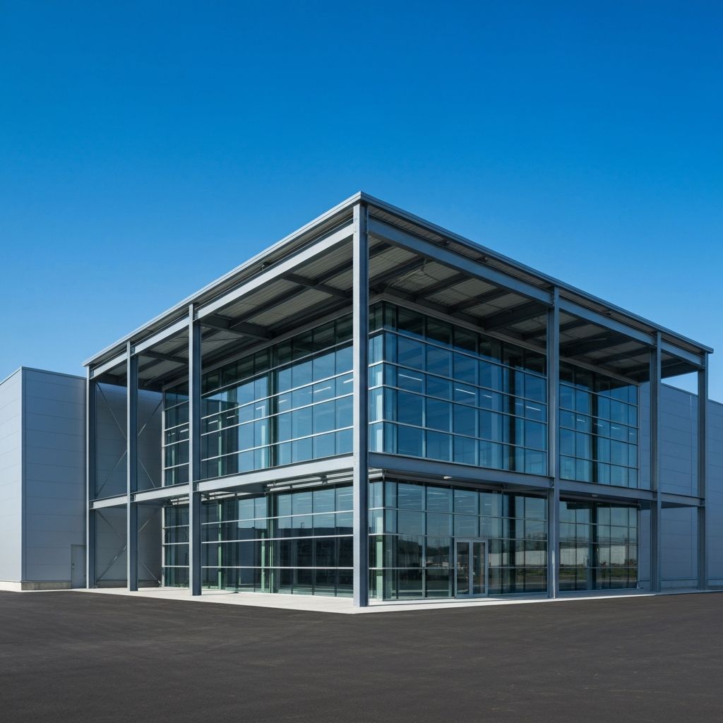 Simple metal commercial warehouse in Argentina